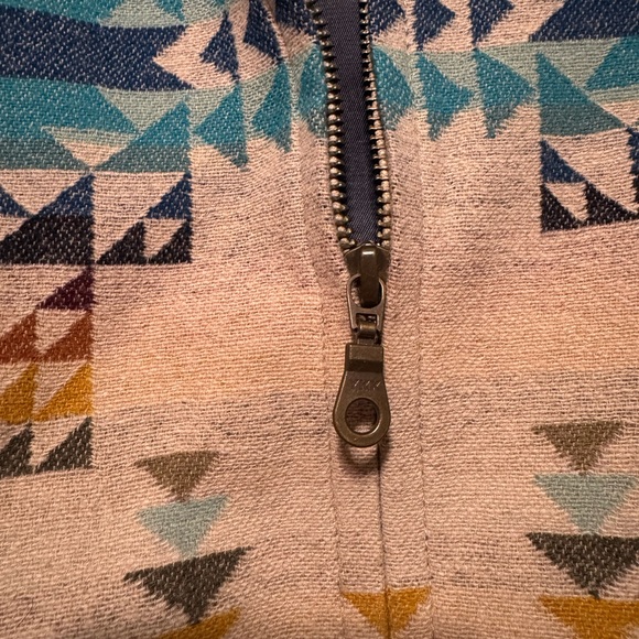 Pendleton Jacquard Zip Front Wool Bomber size medium - Picture 3 of 4